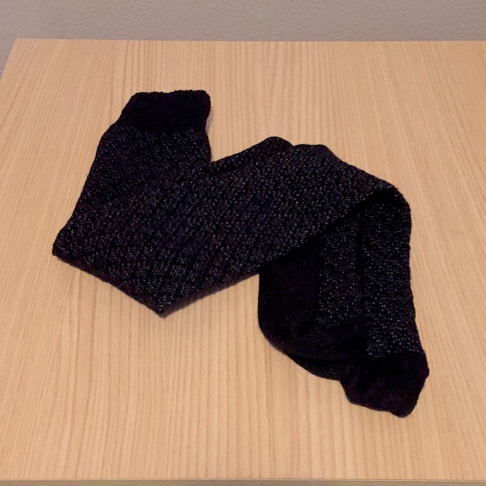 Black knee high cashmere socks